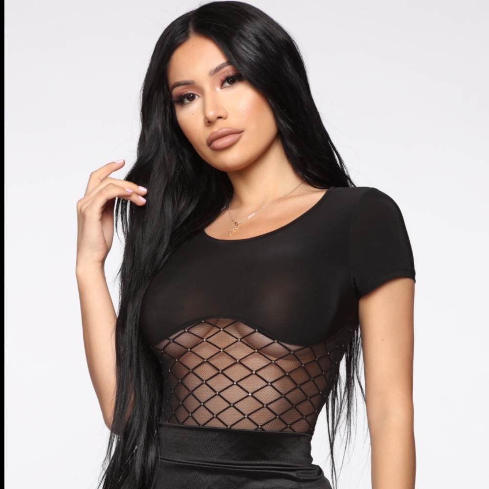 diamond lace bodysuit - Picture 2 of 3